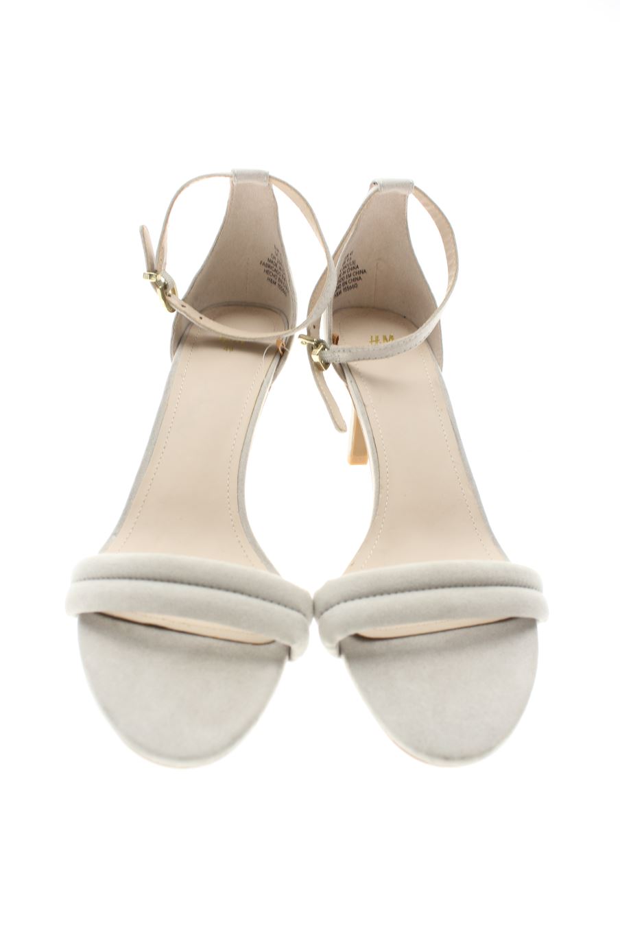 Sandalias tacon de H&M de la talla 41, de color beige de