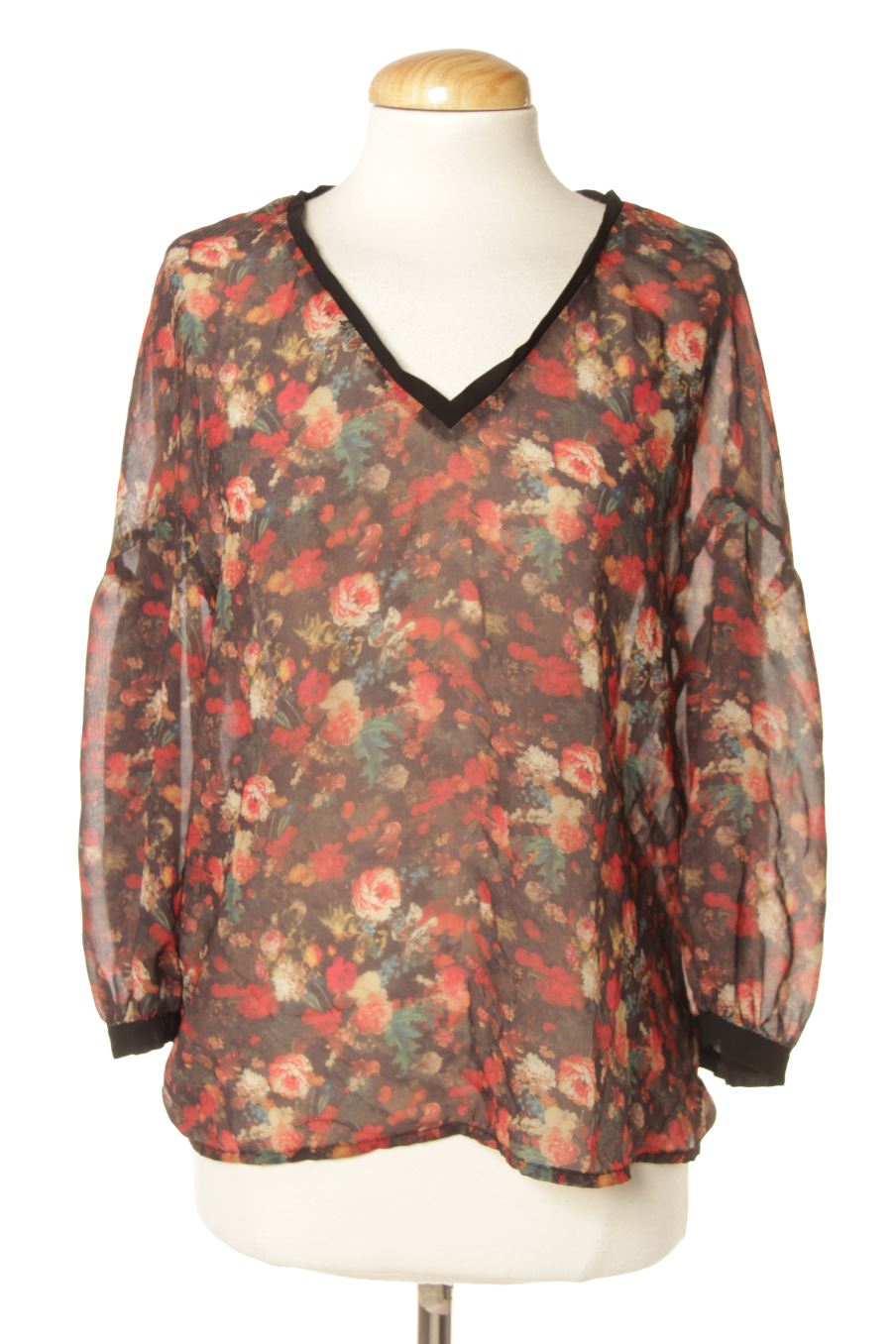 Langärmelige Bluse von Mango Größe S, Farbe Geblümt, für