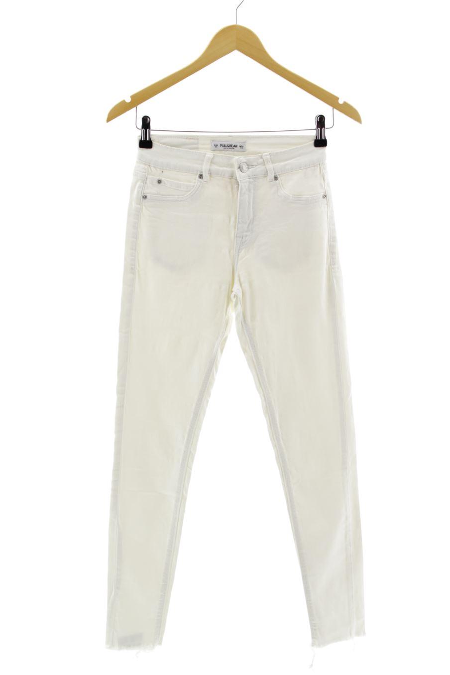 Jeans Pull & Bear de la taille 34, de couleur blanc de denim
