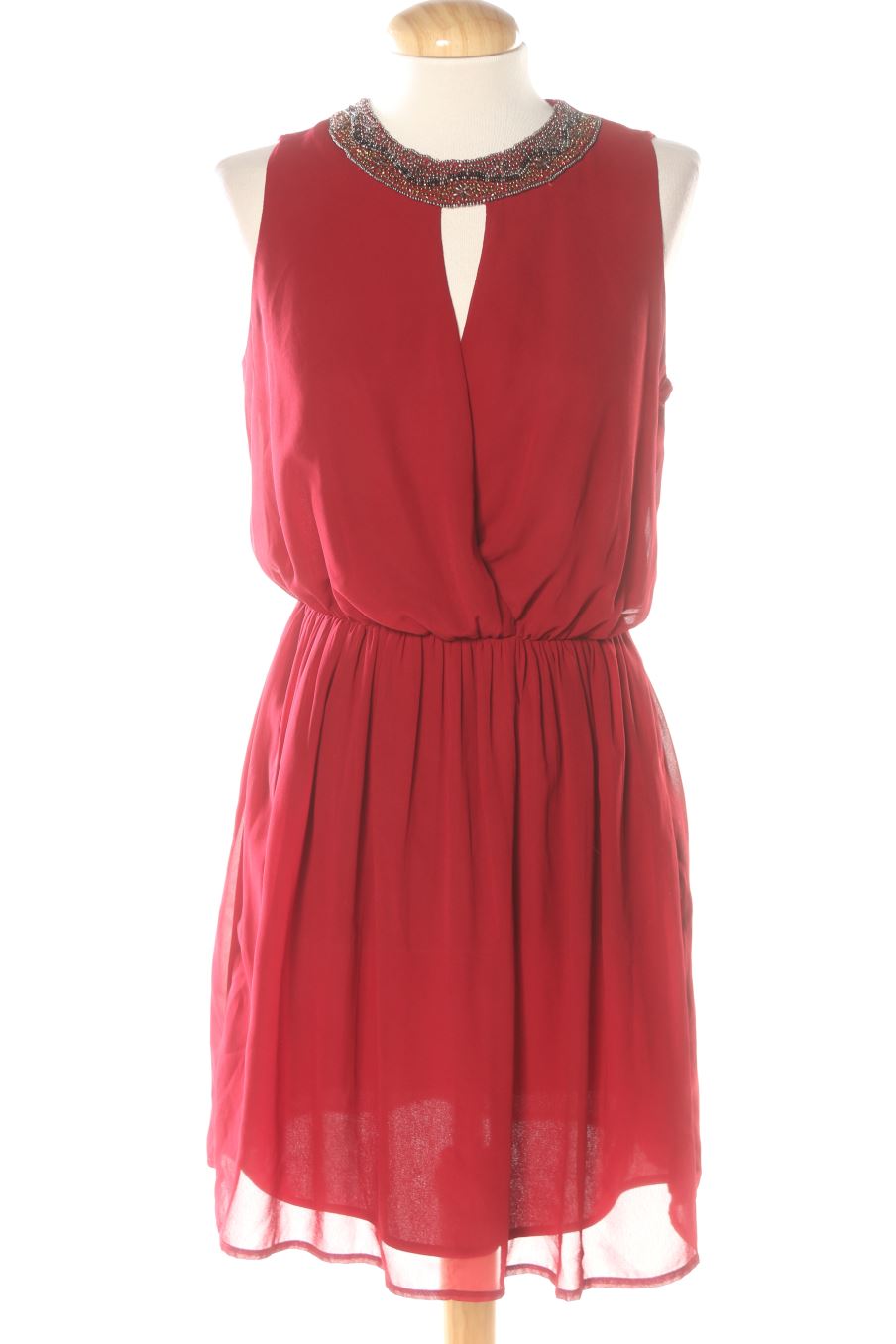 Robe casual Zara de la taille XS, de couleur bordeaux