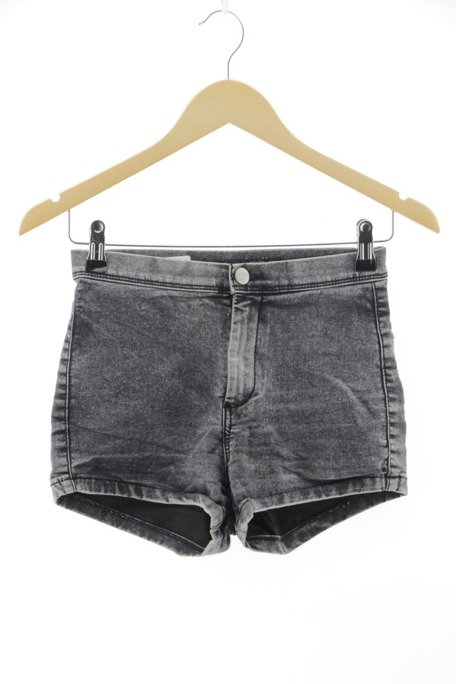 Shorts Bershka de la taille XS, de couleur gris de denim