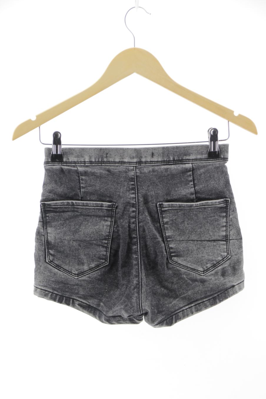 Shorts Bershka de la taille XS, de couleur gris de denim