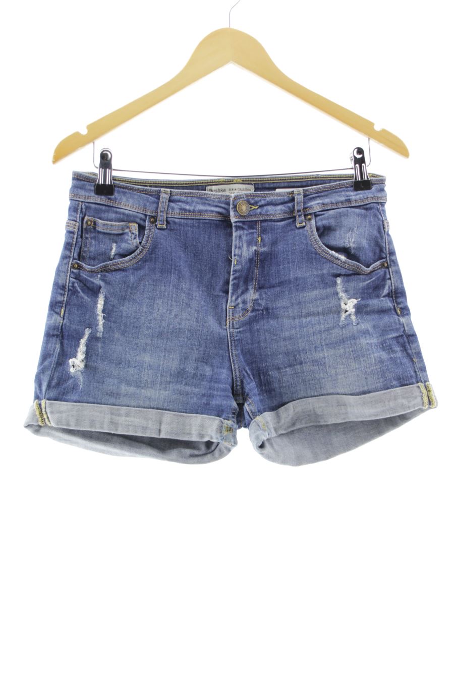 Shorts Bershka de la taille 40, de couleur bleu de denim