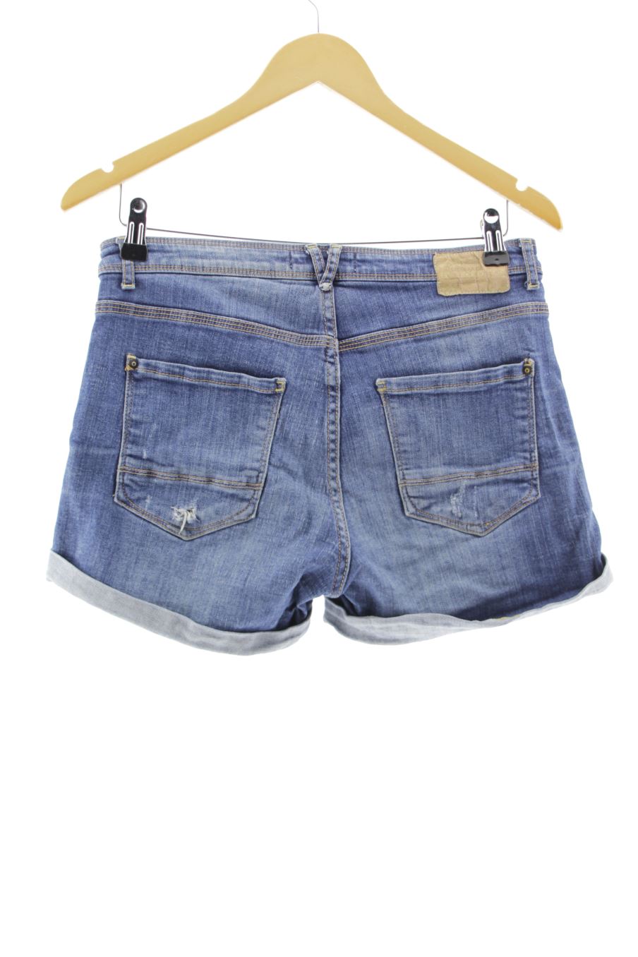 Shorts Bershka de la taille 40, de couleur bleu de denim