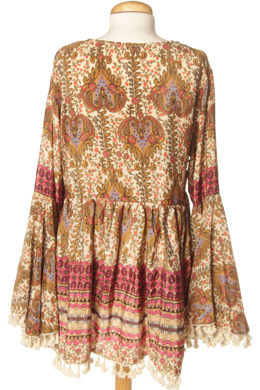 Blouse à manches longues Algo Bonito de la taille M, de couleur imprimés de soie