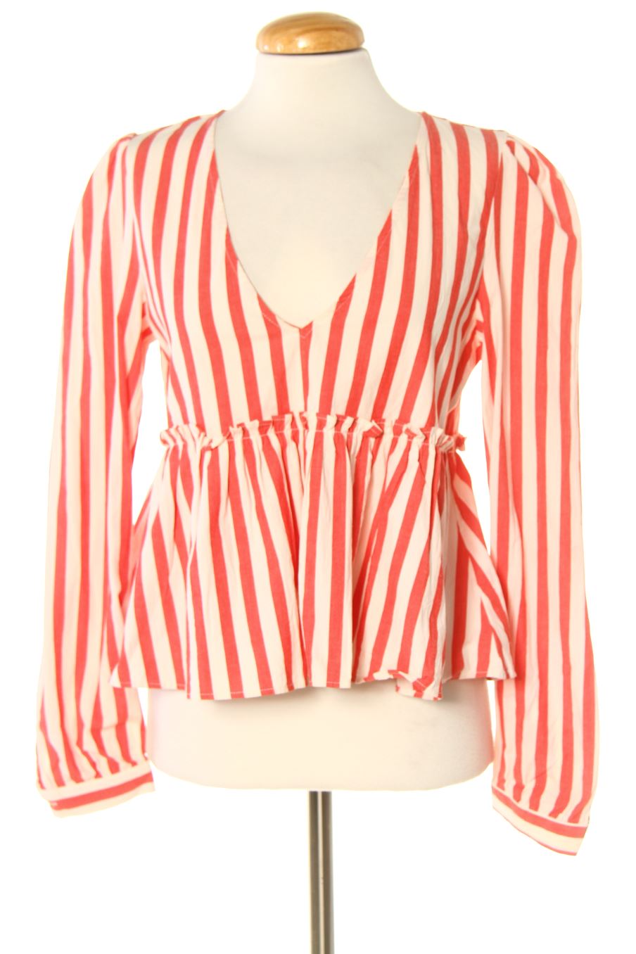 Blouse à manches longues Zara de la taille S, de couleur rayures