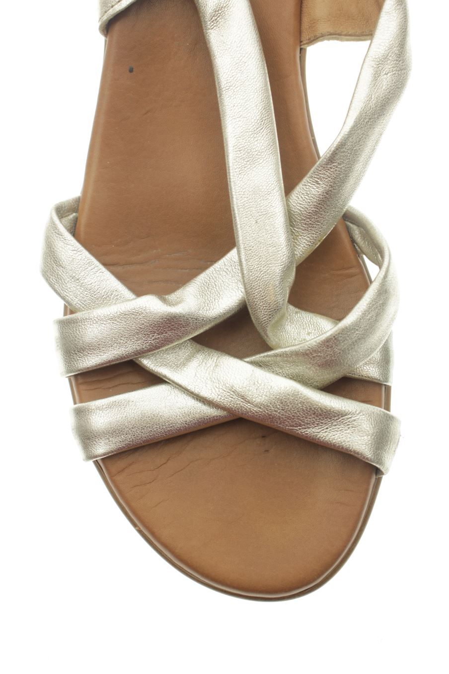 Sandalias planas de Botticelli de la talla 38, de color dorado de