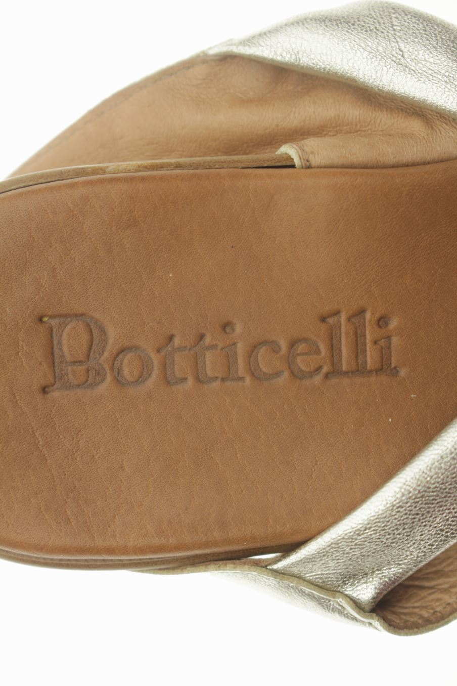 Sandalias planas de Botticelli de la talla 38, de color dorado de
