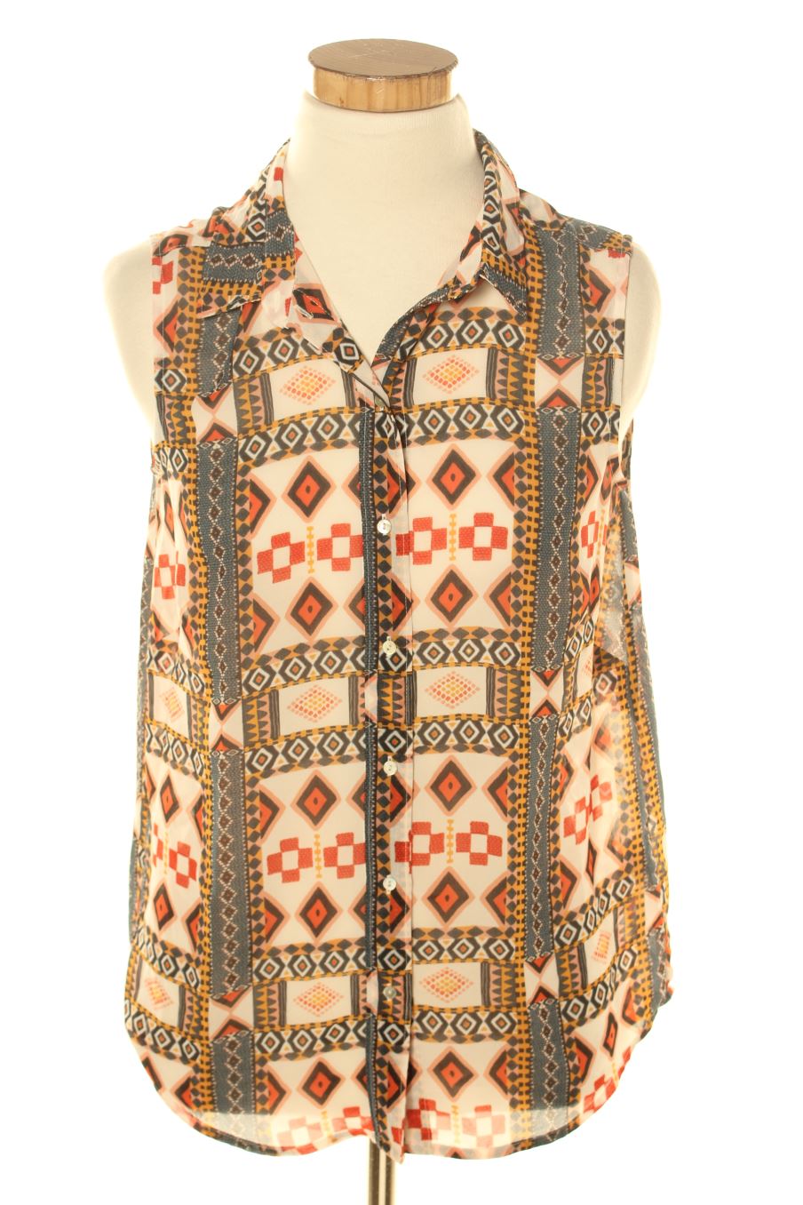 Camisa sin mangas de H&M de la talla 34, de color estampado