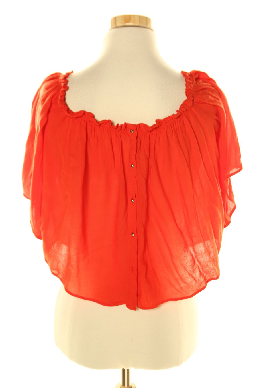 Blouse à manches courtes Trafaluc de la taille M, de couleur rouge