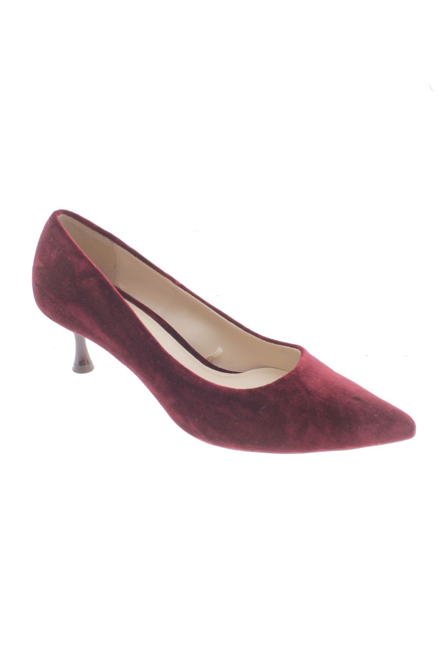 Zapatos de tacon de Zara de la talla 38, de color burdeos de
