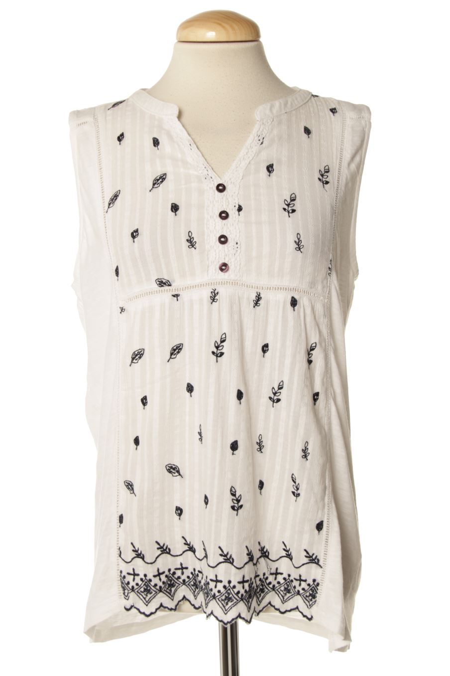 Camiseta sin mangas de Pilar prieto de la talla M, de color blanco