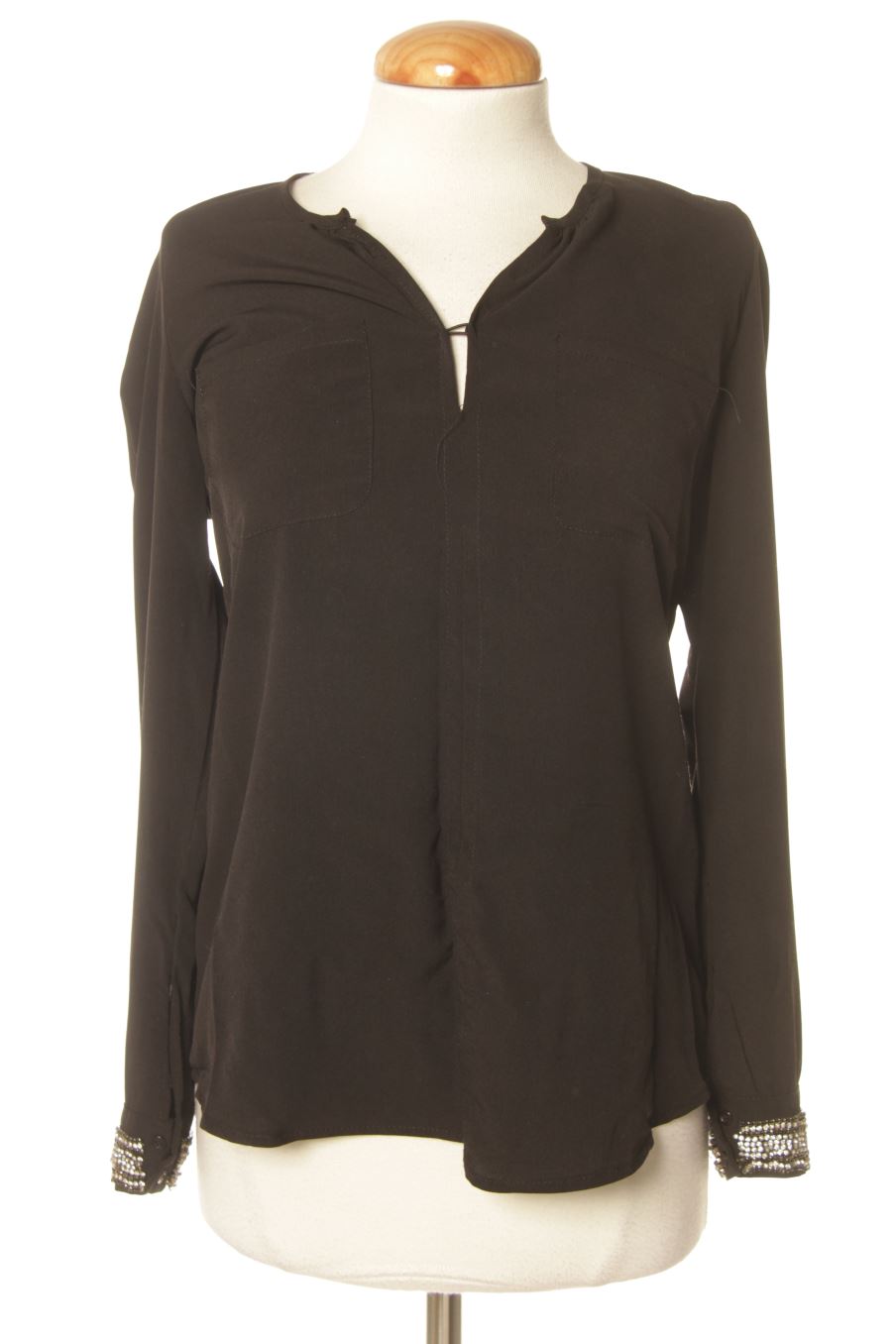 Blusa a maniche lunghe de Trendy Things de la talla S, de color nero
