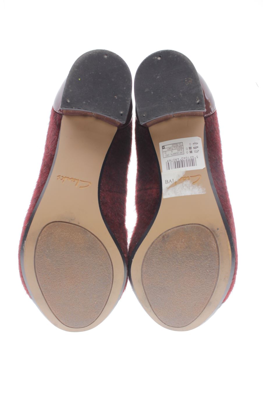 Zapatos de tacon de clarks de la talla 35, de color burdeos de
