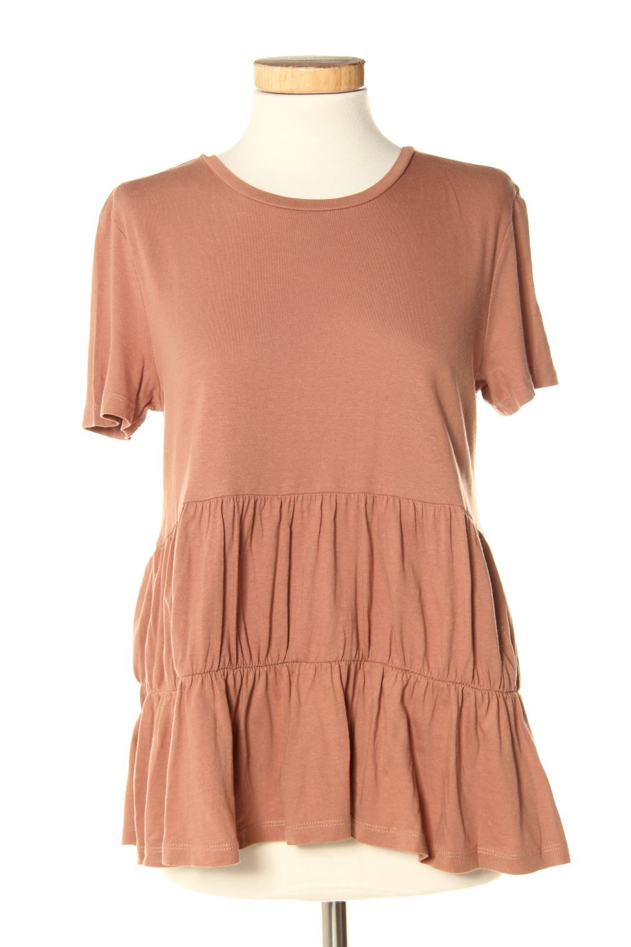 Camiseta de Zara de la talla S, de color marrón