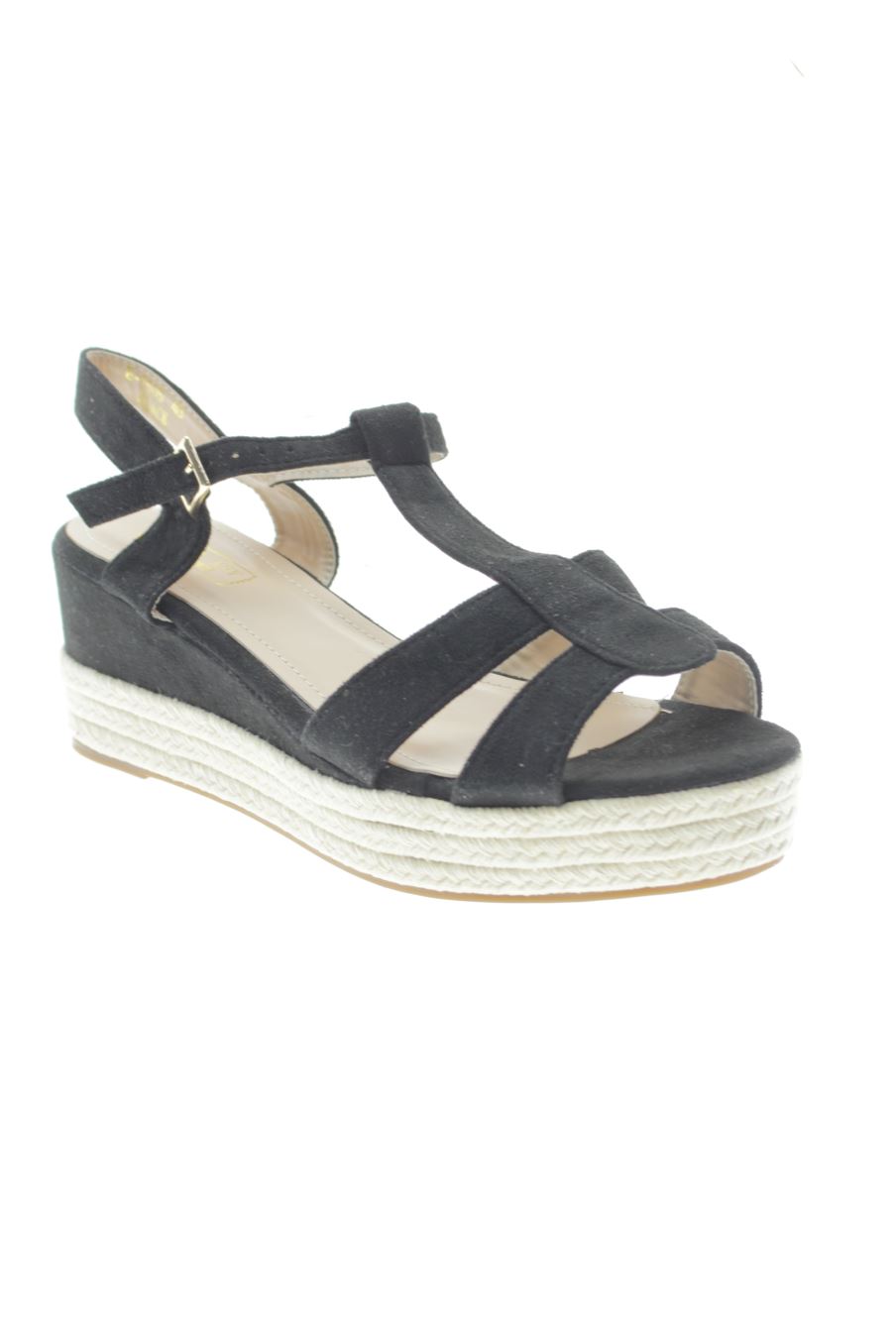 Plataformas de woman key de la talla 40, de color negro de