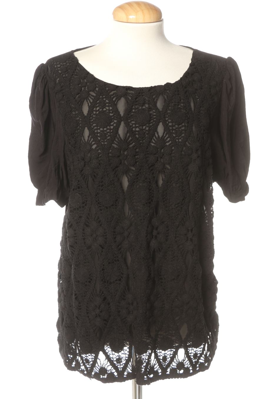 Blusa a maniche corte de Cortefiel de la talla XL, de color nero