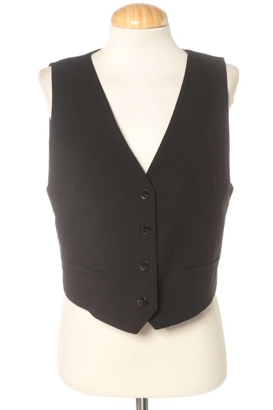 Boléro sans manches Zara de la taille M, de couleur noir