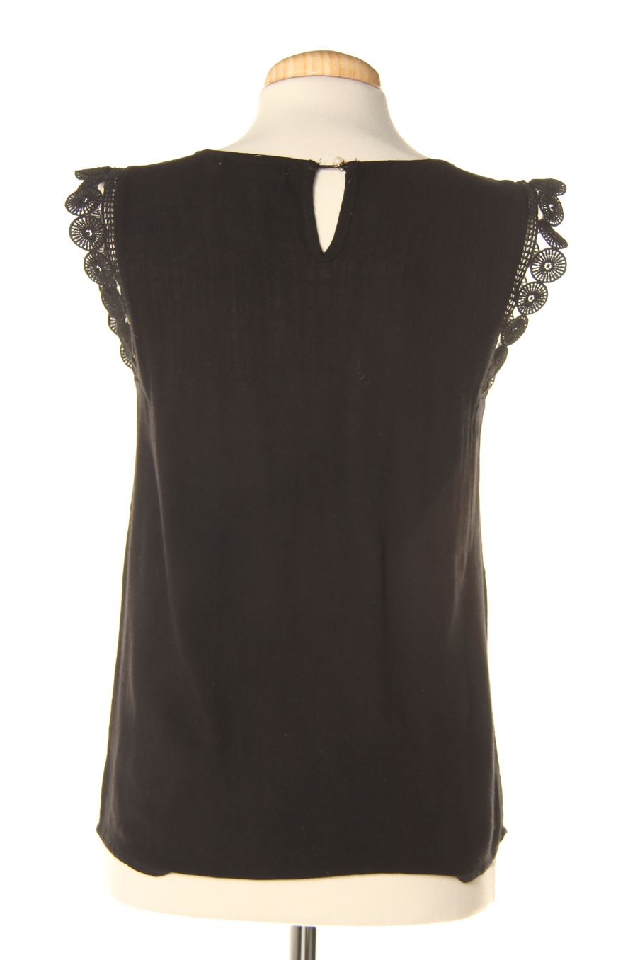 Top de Majolica de la talla S, de color negro