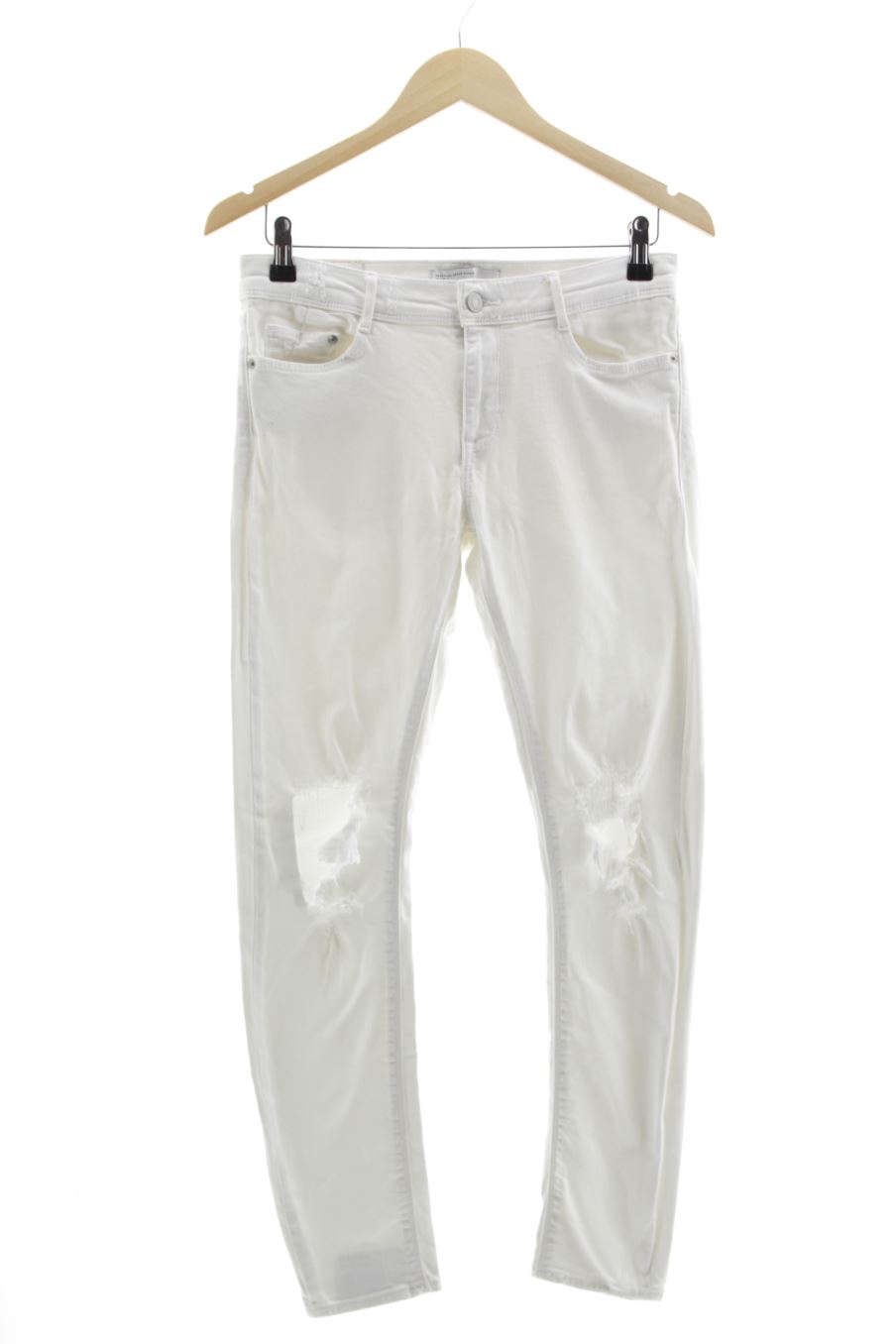 Jeans trf (ZARA) de la taille 38, de couleur blanc de denim