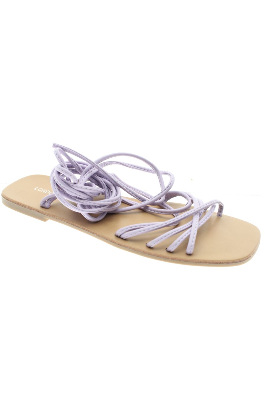 Sandalias planas de LONDON REBEL de la talla 36, de color morado de