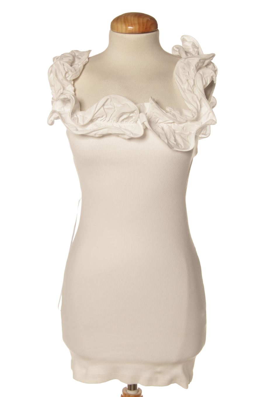 Vestido casual de Zara de la talla S, de color blanco