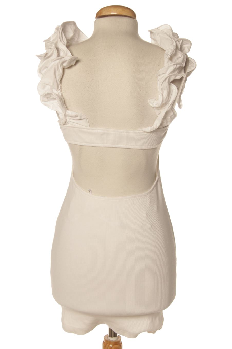 Vestido casual de Zara de la talla S, de color blanco