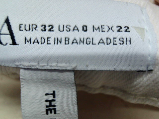 Vaquero de Zara de la talla 32, de color blanco de ropa vaquera