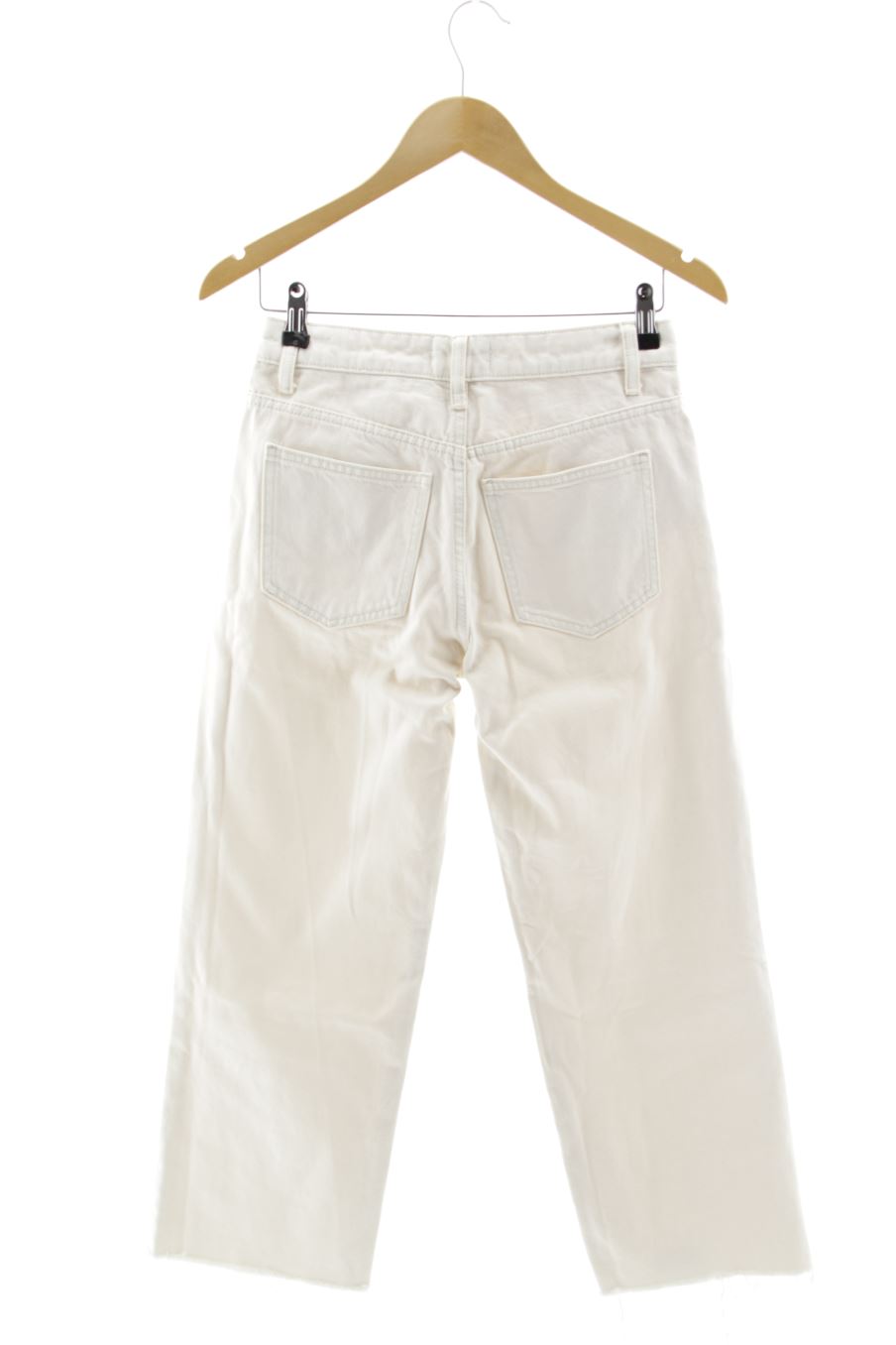 Vaquero de Zara de la talla 32, de color blanco de ropa vaquera