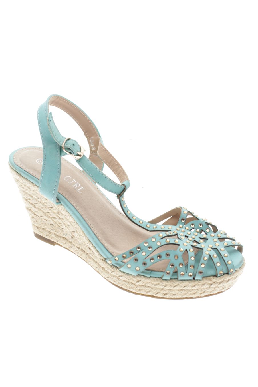 Plataformas de Top Girl de la talla 37, de color turquesa de