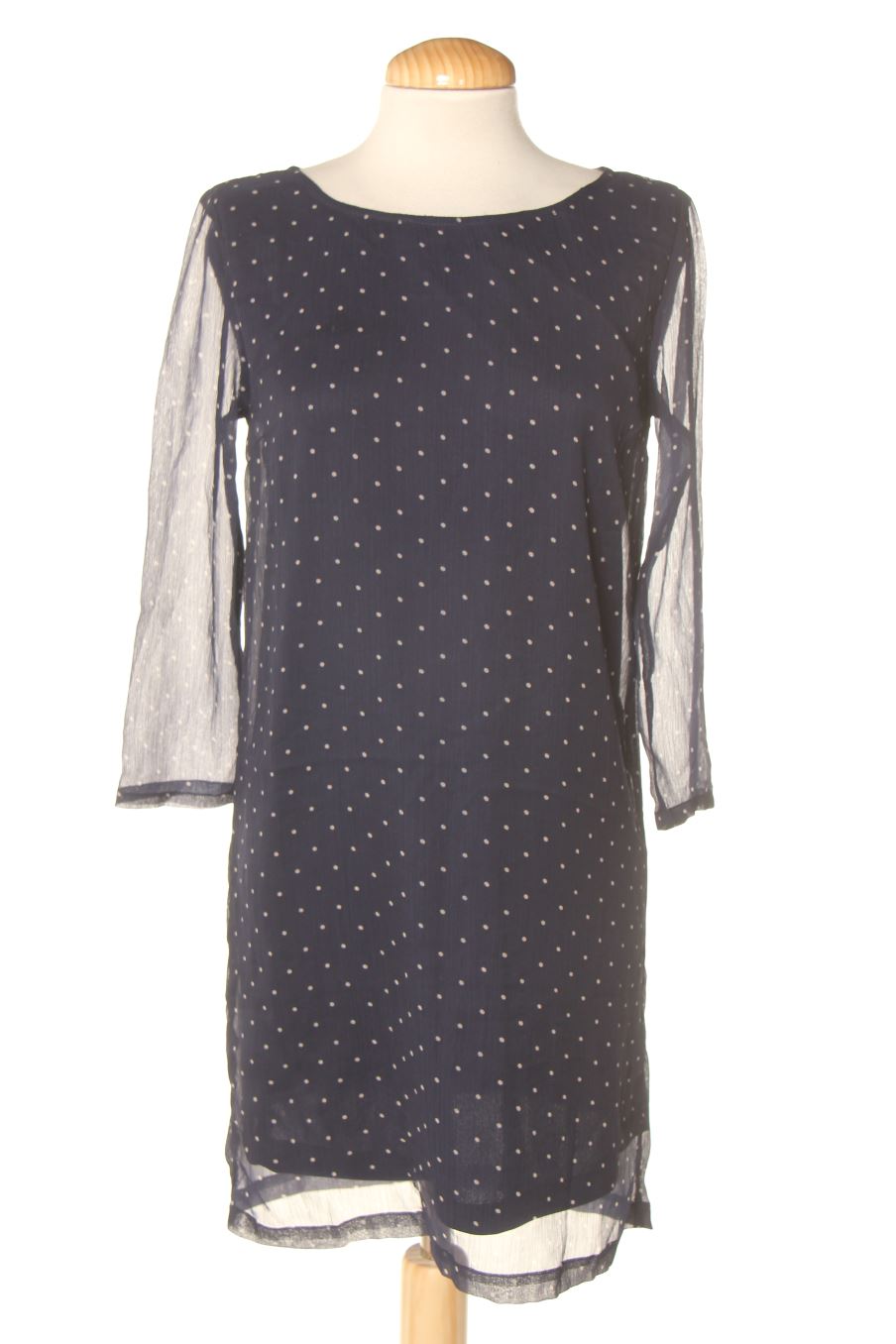 Vestido casual de Springfield de la talla 36, de color azul marino