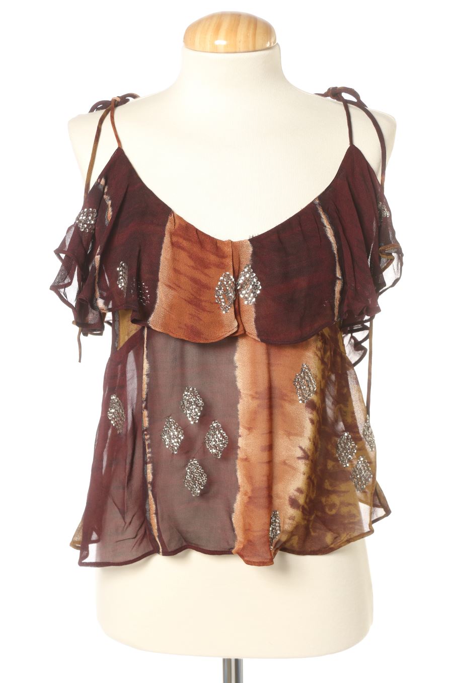 Top de Zara de la talla XS, de color estampado