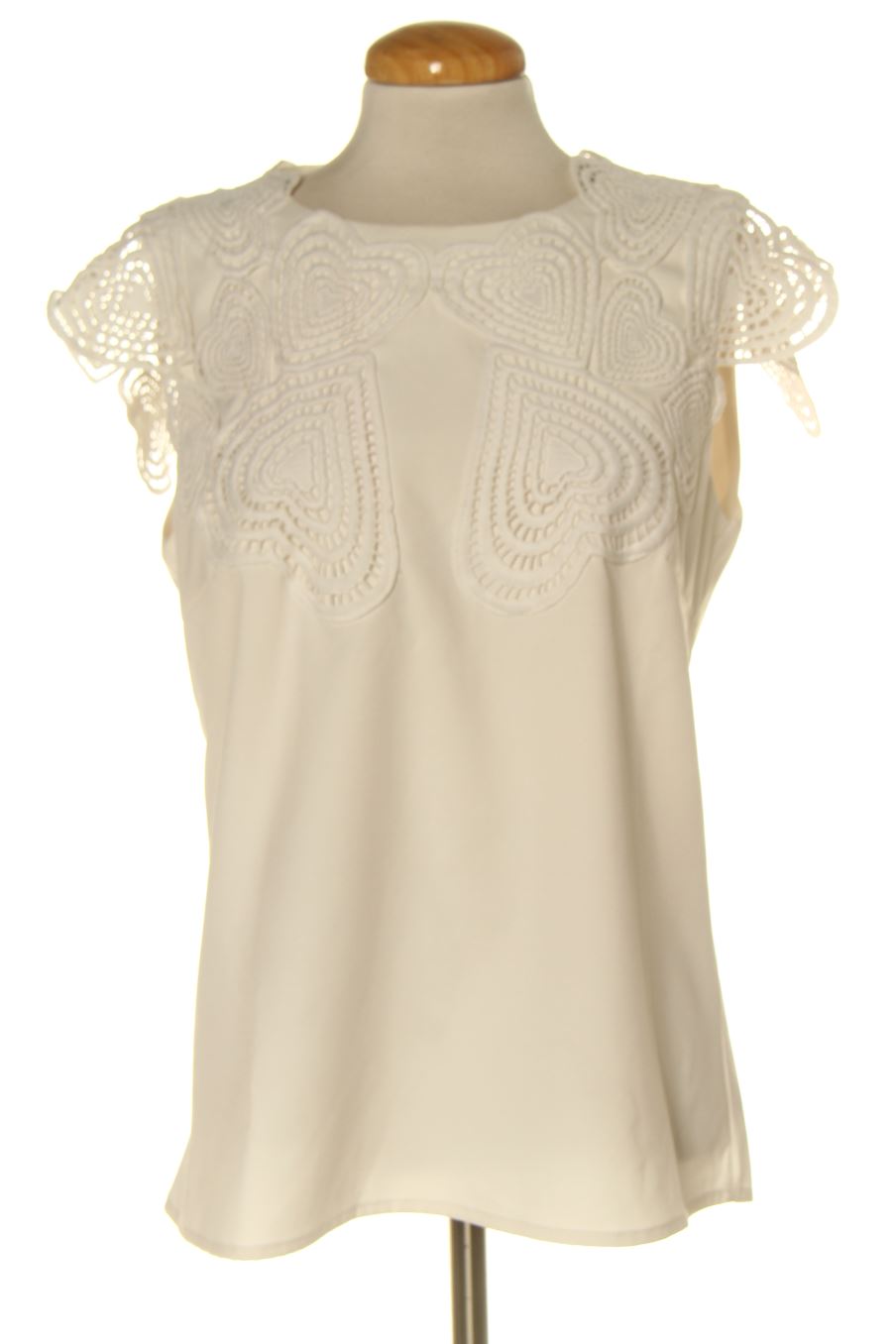 Blusa de manga corta de Massimo Dutti de la talla XL, de color blanco