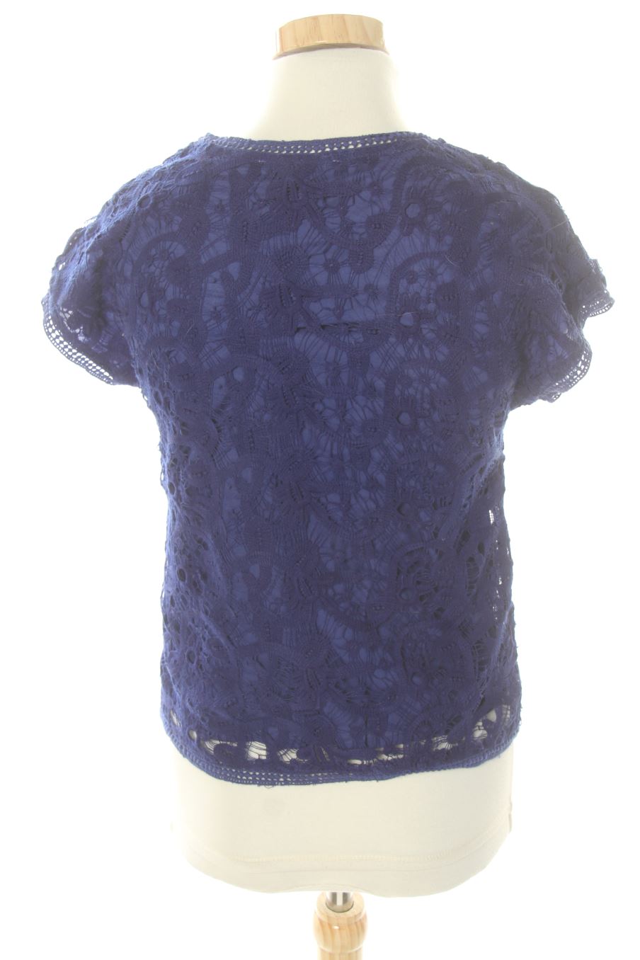 Blusa de manga corta de Mango de la talla XS, de color azul