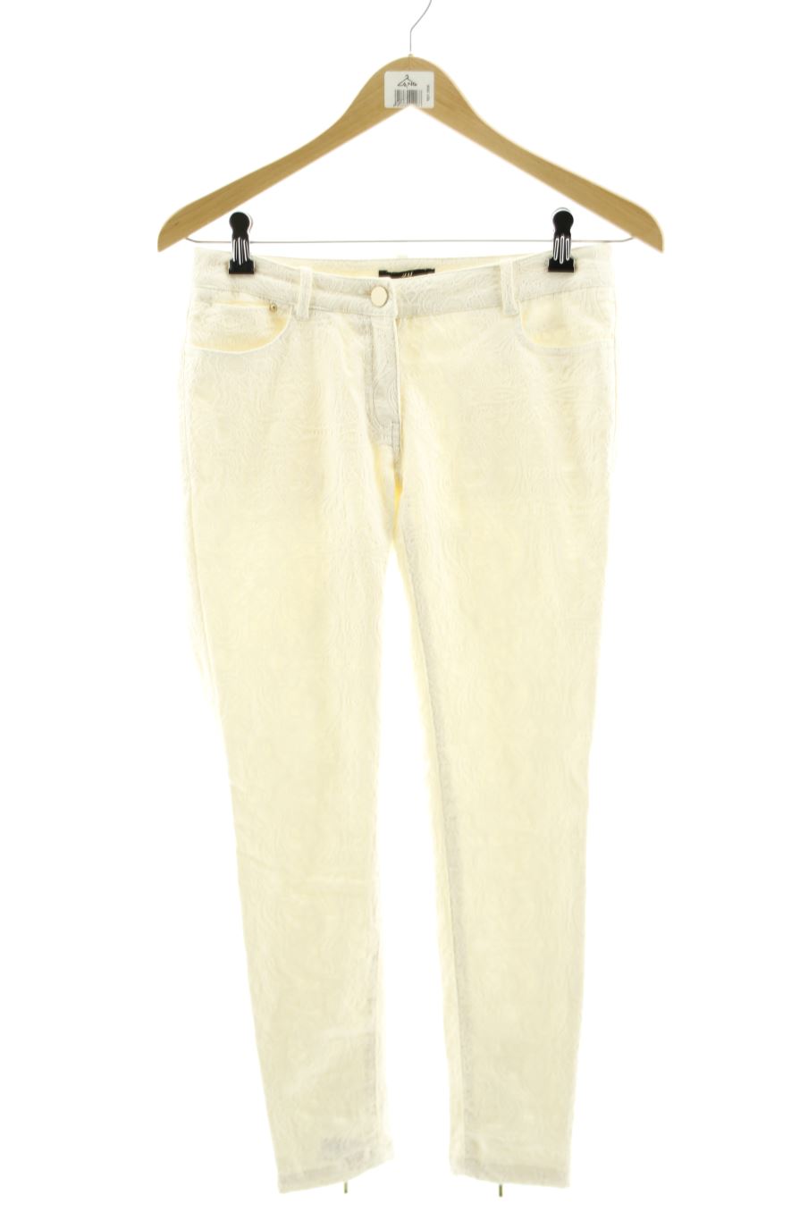 Vaqueros de H&M de la talla 38, de color beige de ropa vaquera