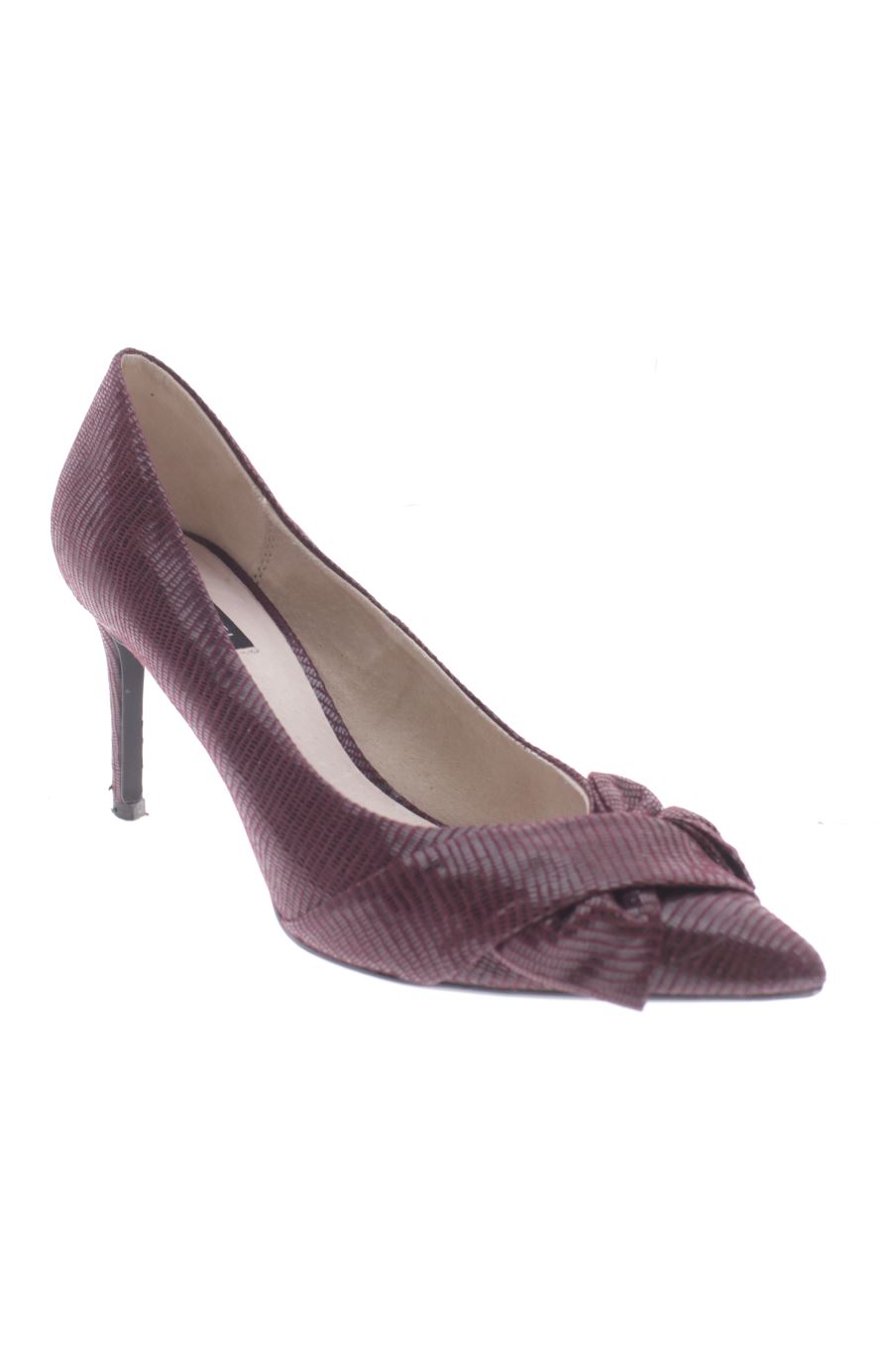 Zapatos de tacon de Cortefiel de la talla 37, de color morado de