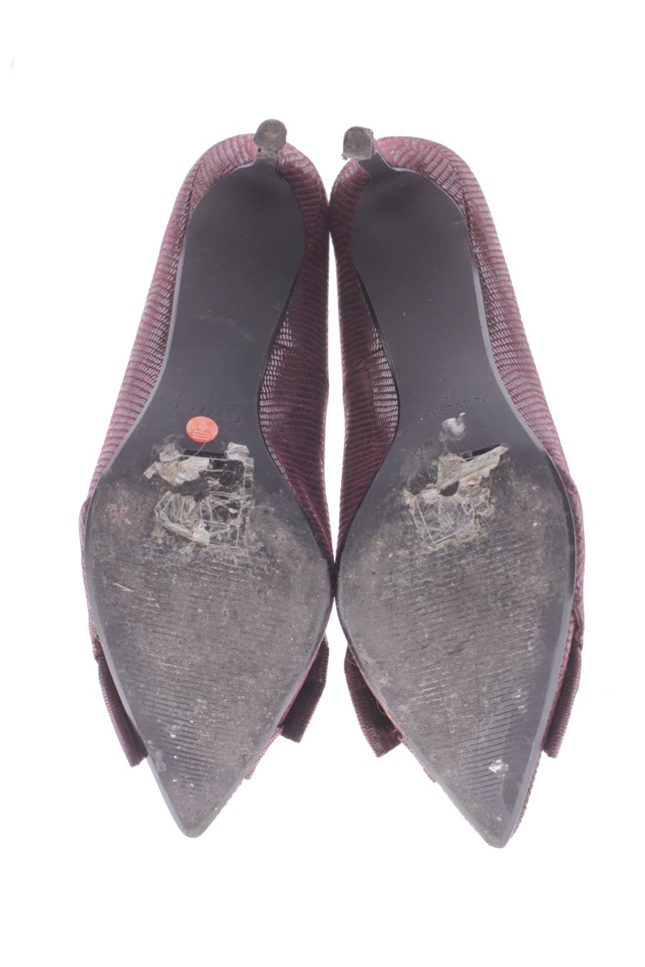 Zapatos de tacon de Cortefiel de la talla 37, de color morado de