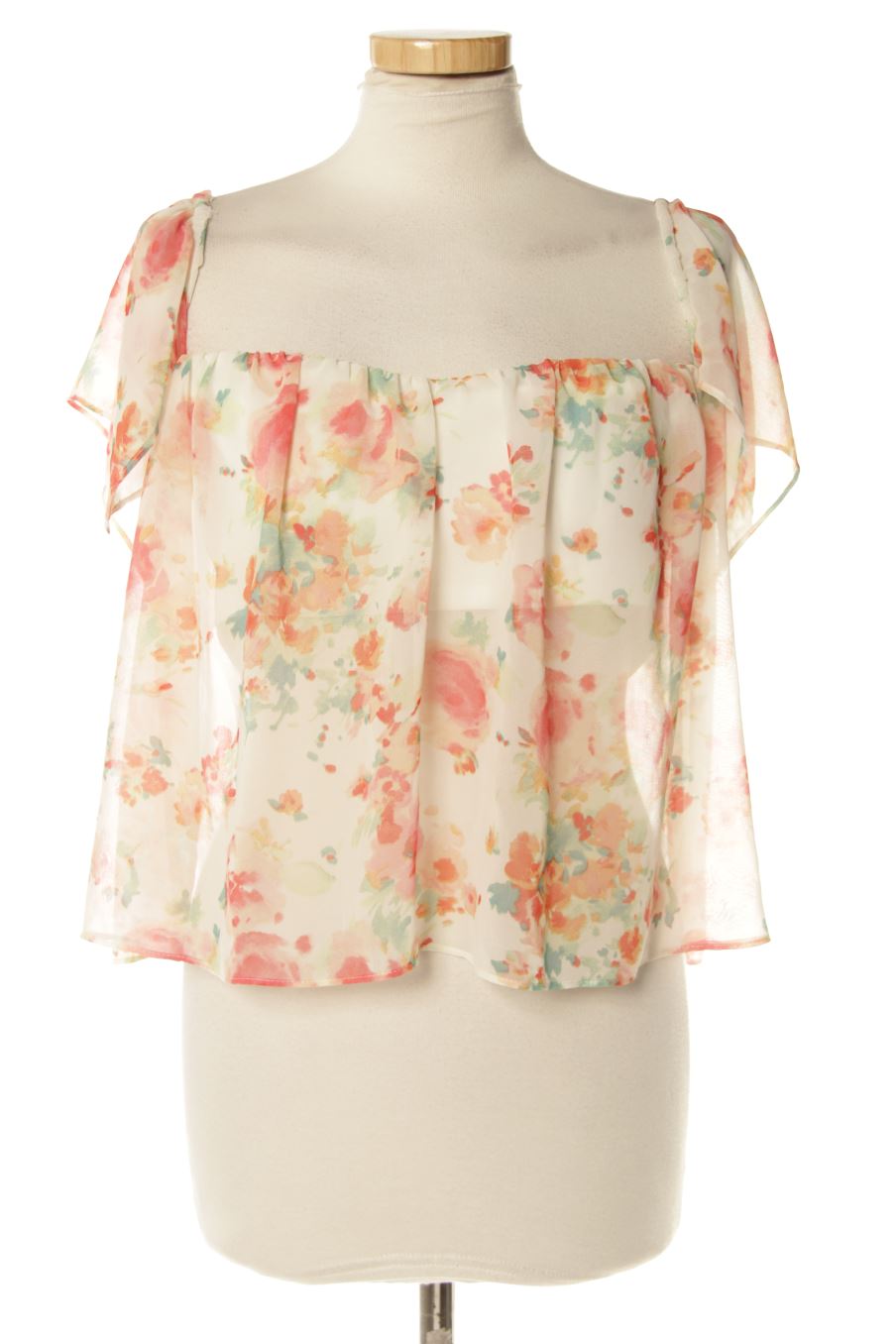 Blouse à manches courtes Trafaluc de la taille M, de couleur fleurs