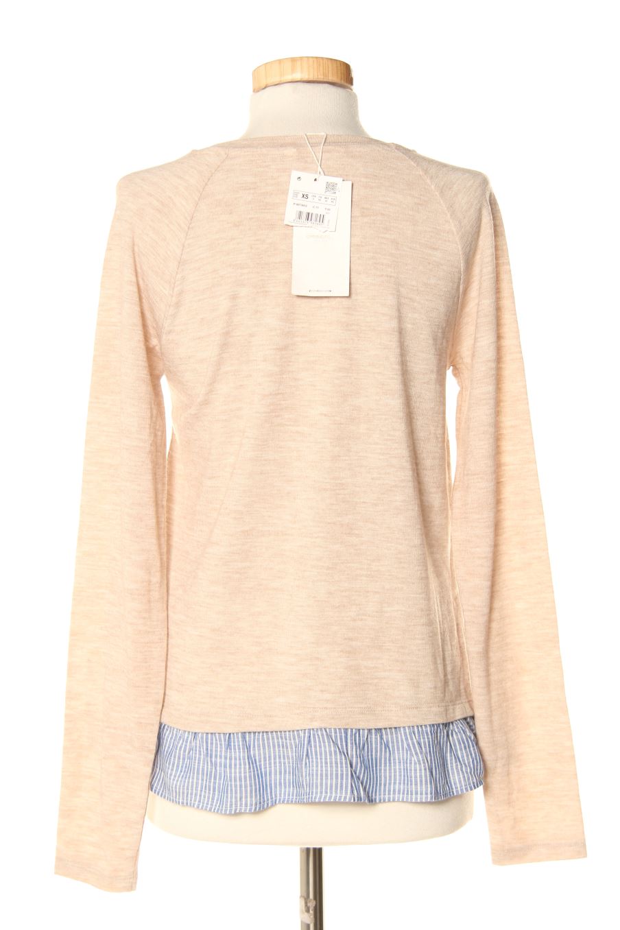 Camiseta de manga larga de Springfield de la talla XS, de color beige