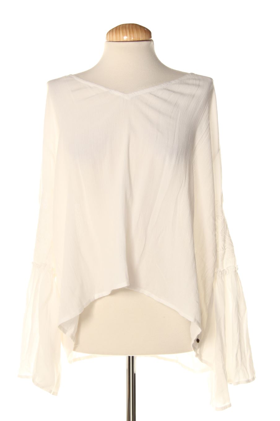 Blouse à manches longues Brownie de la taille S, de couleur blanc