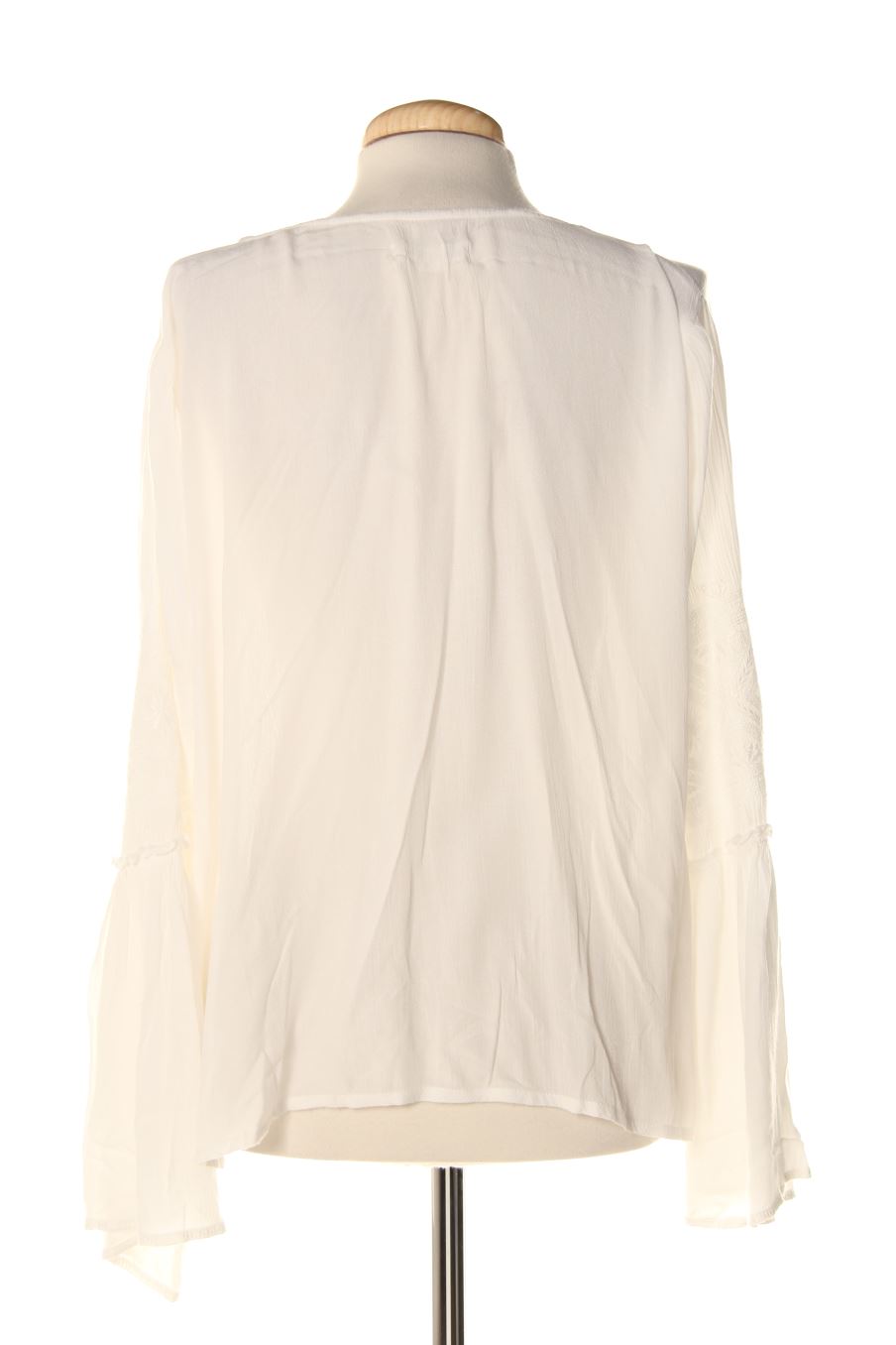 Blouse à manches longues Brownie de la taille S, de couleur blanc
