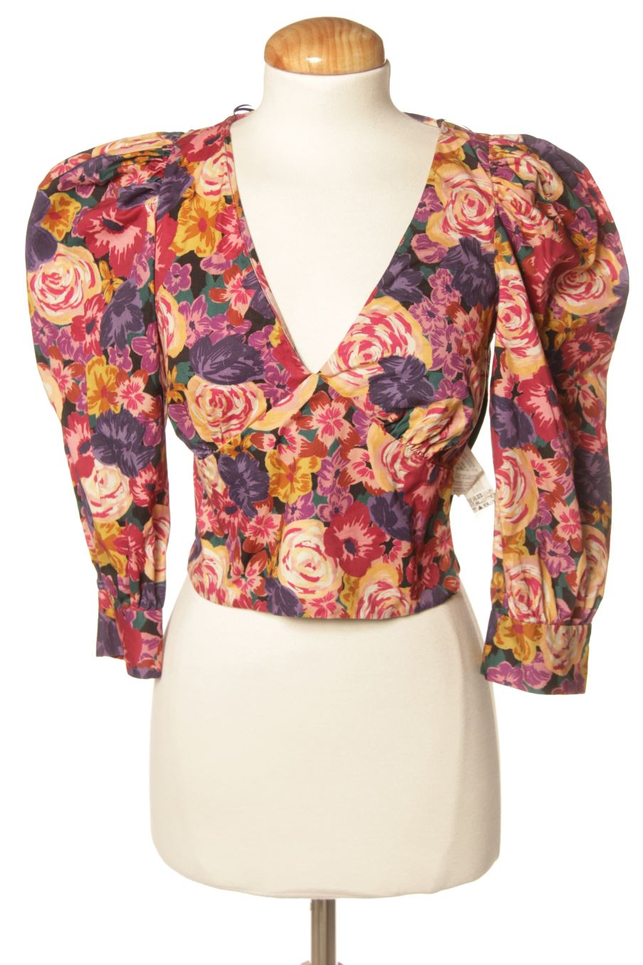 Blouse à manches longues Zara de la taille S, de couleur fleurs