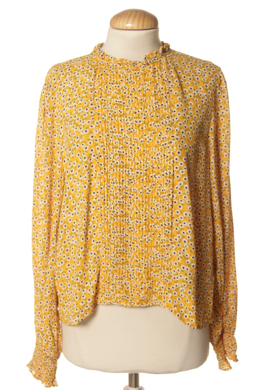 Blouse à manches longues Zara de la taille M, de couleur fleurs