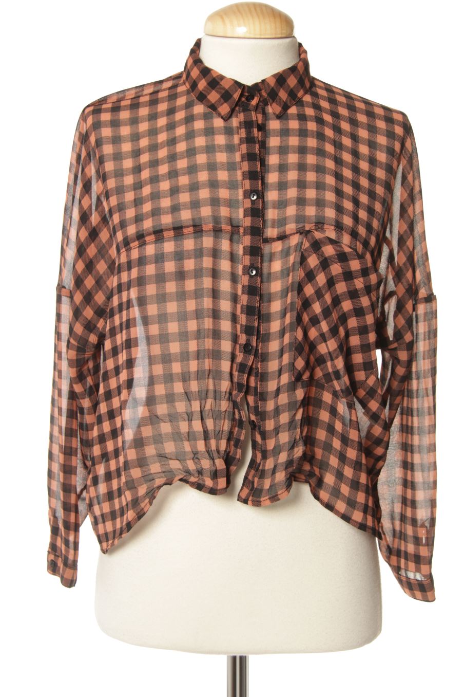Chemise Bershka de la taille XS, de couleur carreaux