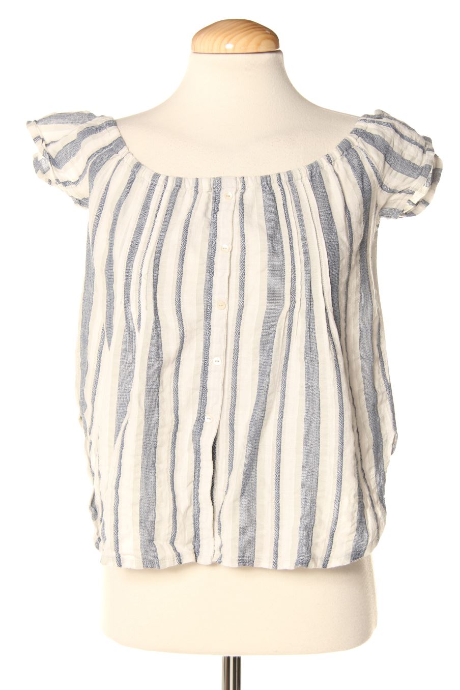 Blusa de manga corta de Easy wear de la talla S, de color rayas