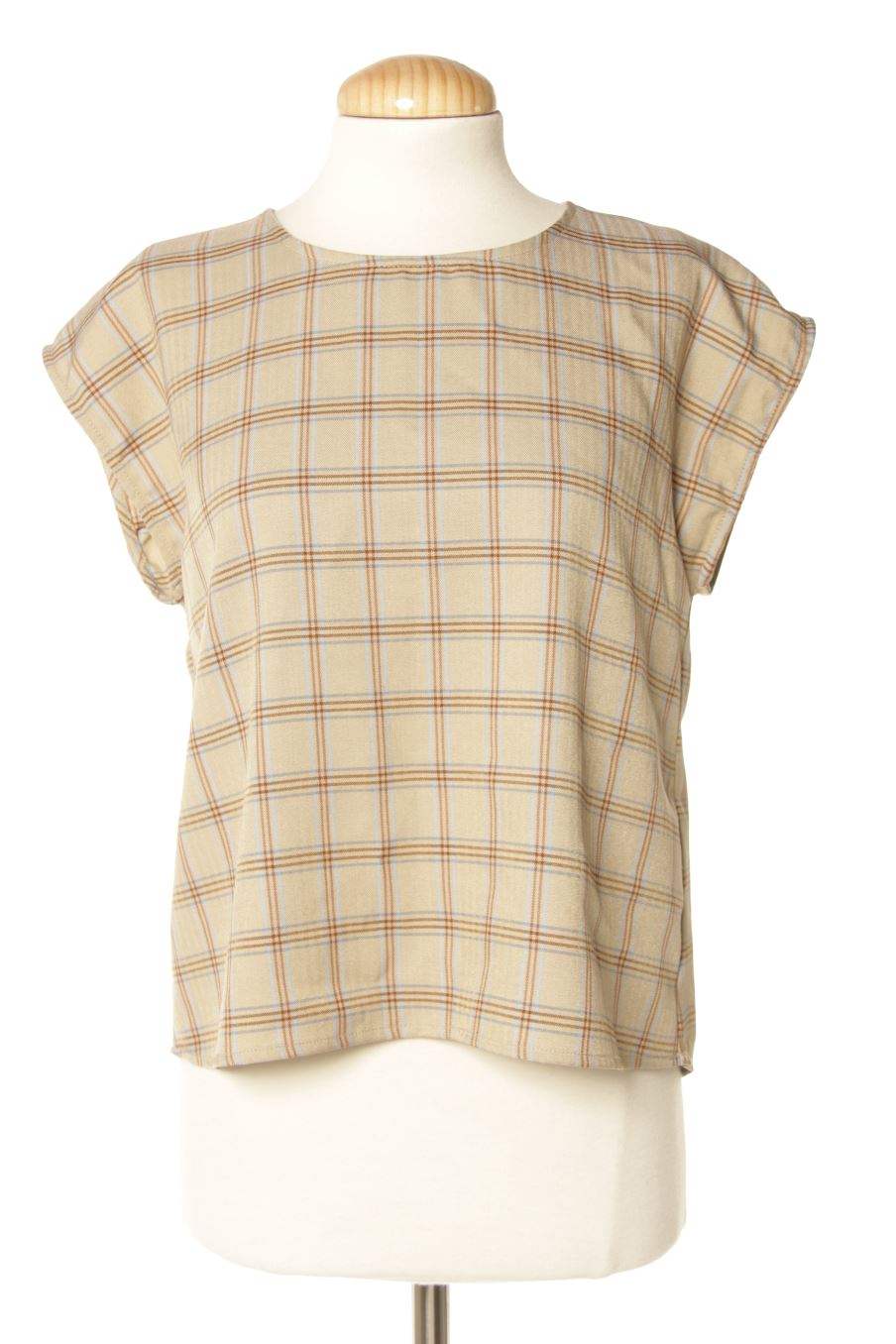 Blouse à manches courtes DESIRES de la taille S, de couleur carreaux