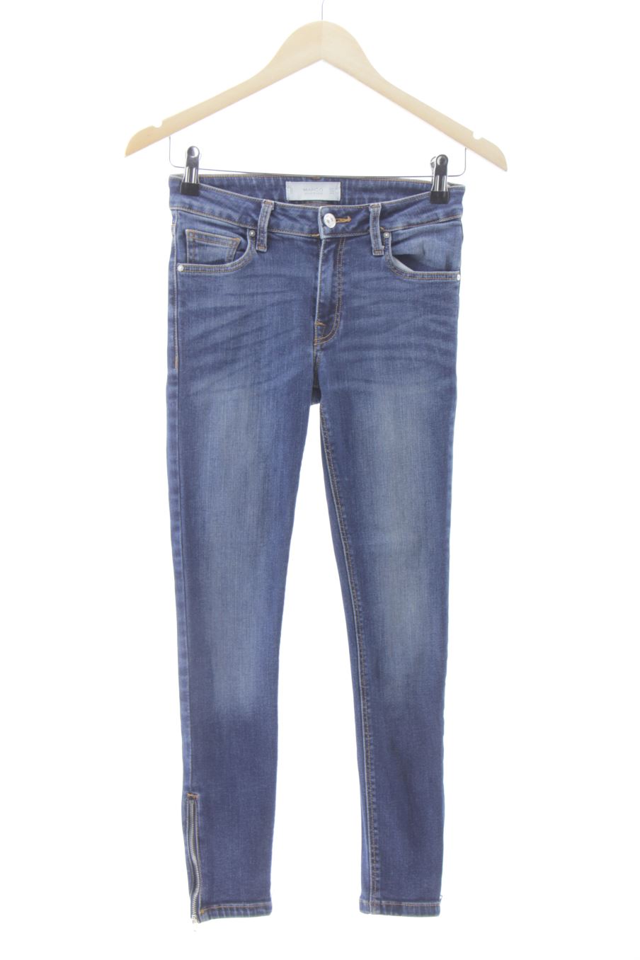 Jeans Mango de la taille 34, de couleur bleu marine de denim