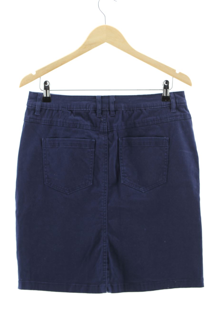 Aufwändiger Rock von Tchibo Größe 42, Farbe Marineblau, aus Jeanskleidung für