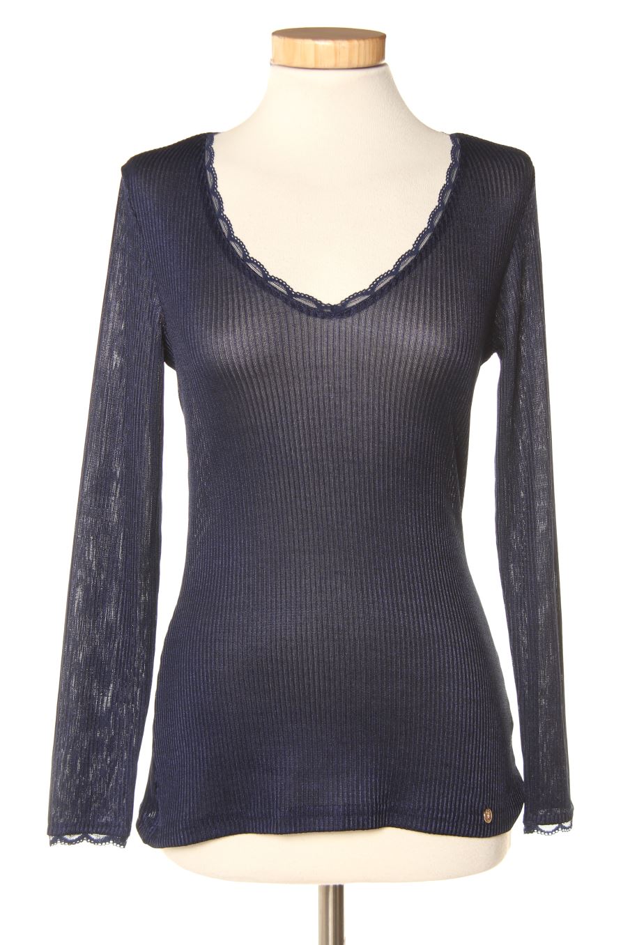 Langärmeliges T-Shirt von Jus d'Orange Größe S, Farbe Marineblau, für