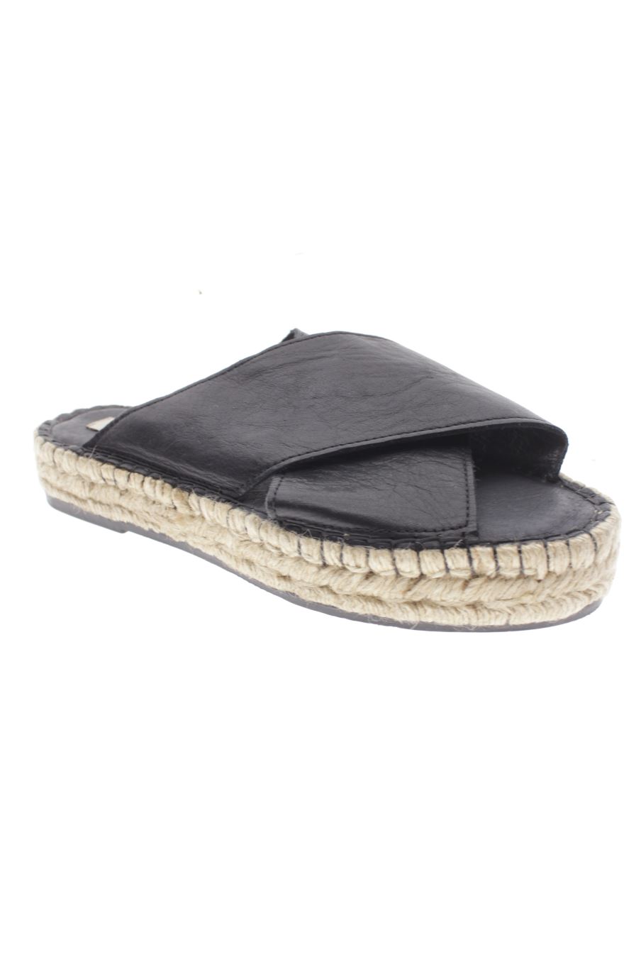 Sandalias planas de zilian de la talla 37, de color negro de